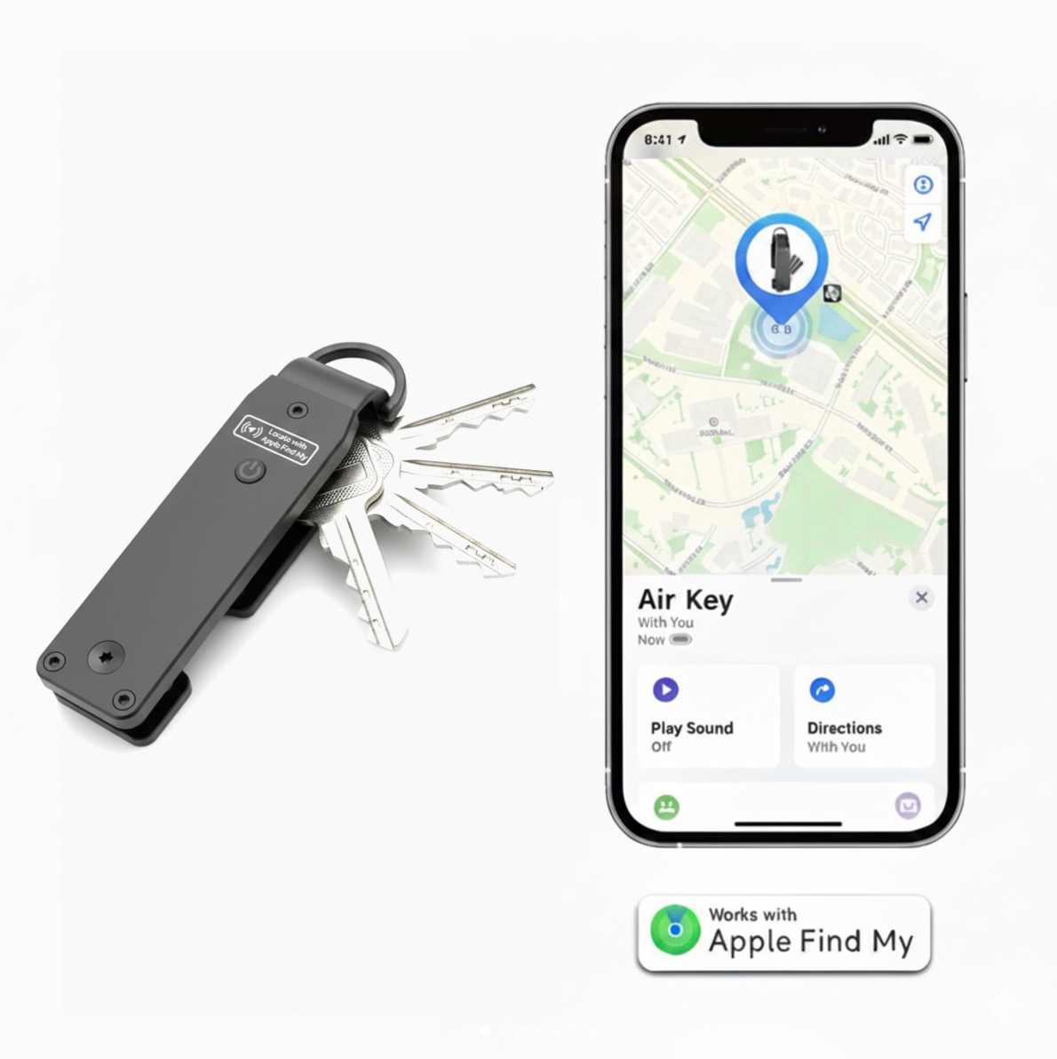 Smart Key Organizer – Apple Find My Compatible