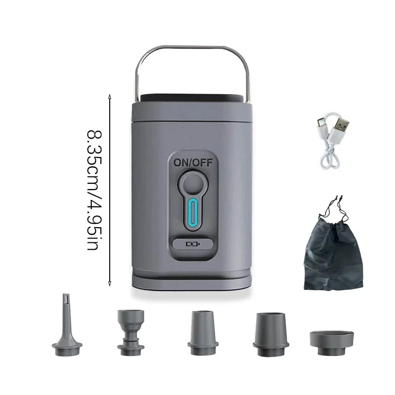 Mini Portable Air Pump with Camping Lantern