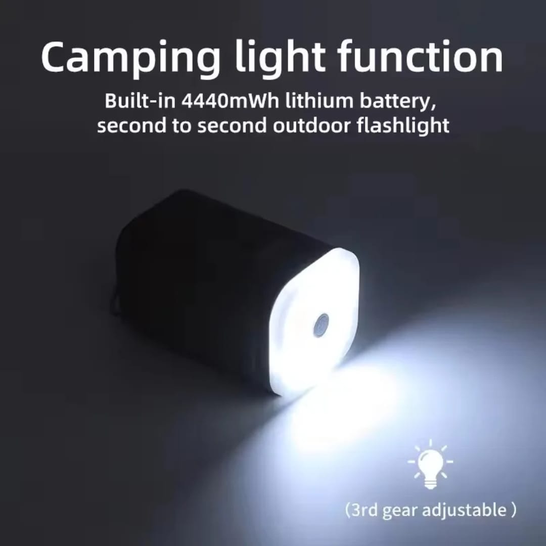 Mini Portable Air Pump with Camping Lantern